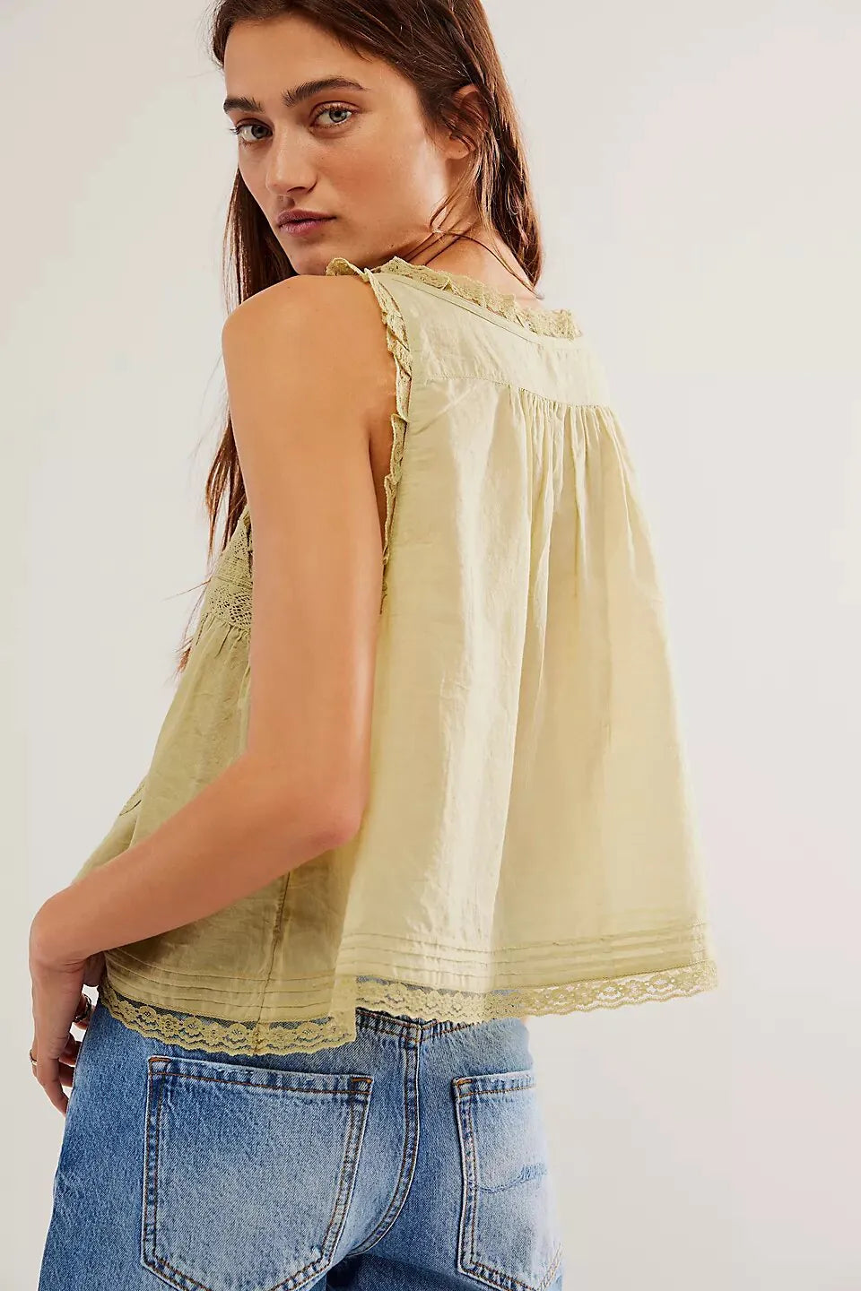 Plain Lace Tank Top