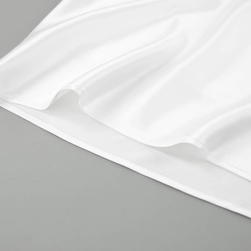 Satin slim fit fishtail skirt