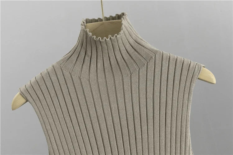 Knitted sleeveless vest sweater cardigan pants three-piece set
