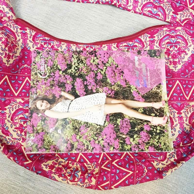 Adjustable satchel in printed linen cotton bag | IFAUN