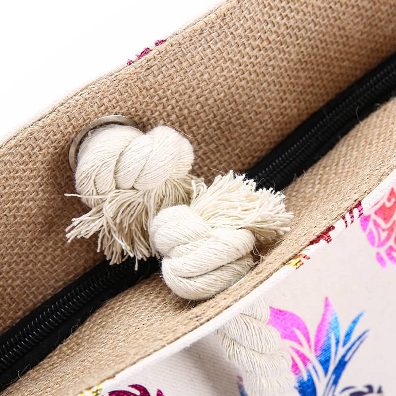 Simple pineapple print tote shopping bag | IFAUN