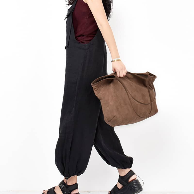 Simple casual Micro suede shoulder bag | IFAUN
