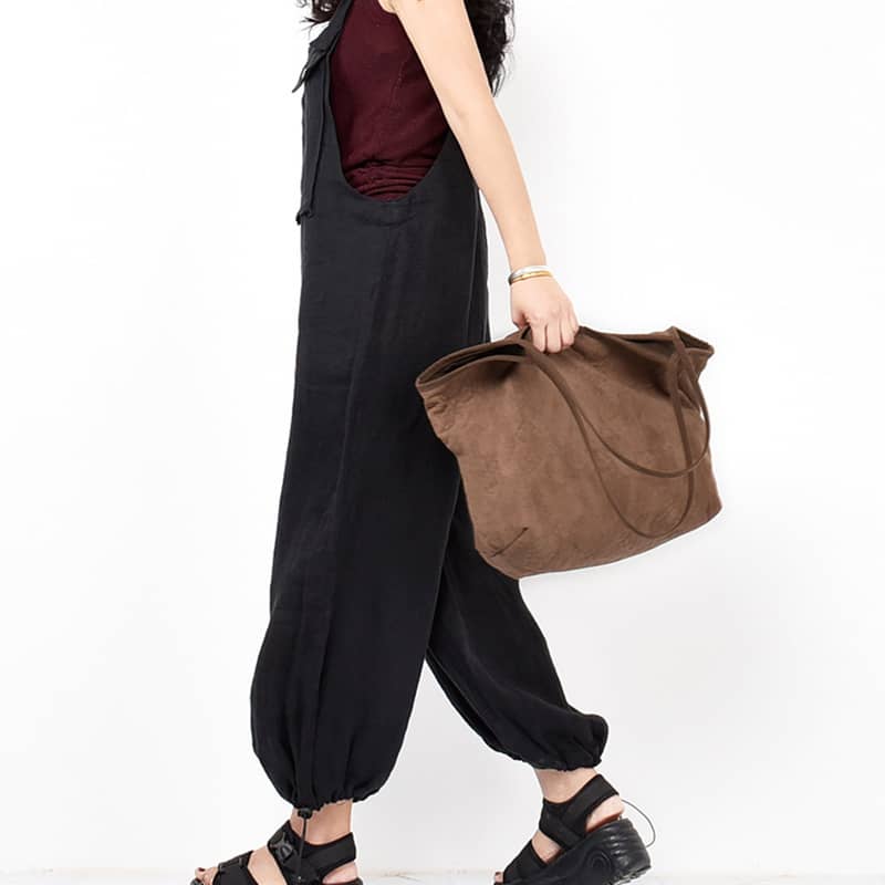 Simple casual Micro suede shoulder bag  | IFAUN