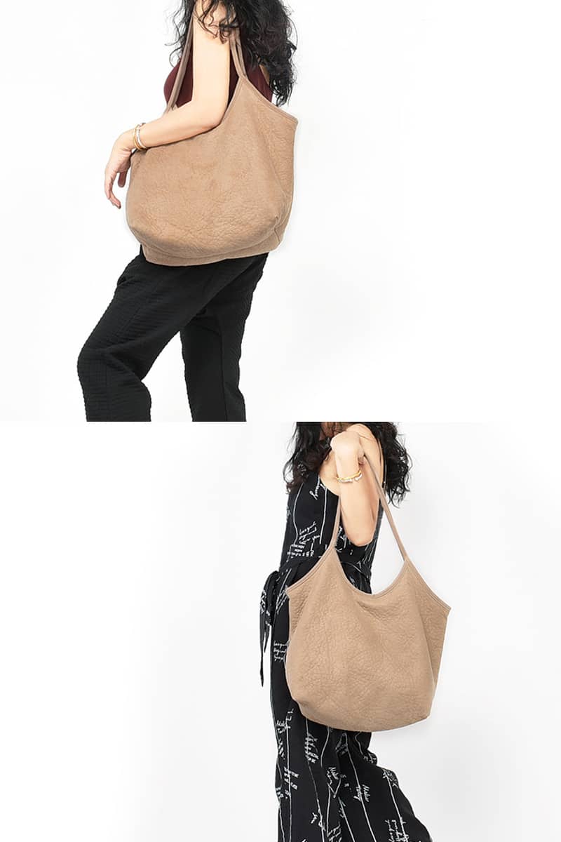 Simple casual Micro suede shoulder bag | IFAUN