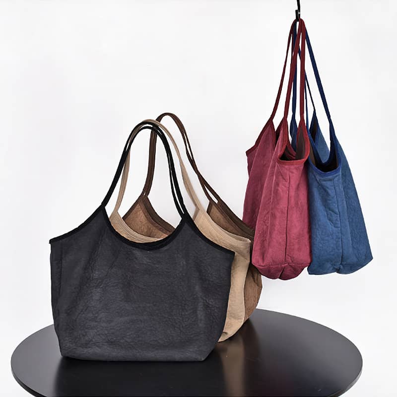 Simple casual Micro suede shoulder bag | IFAUN