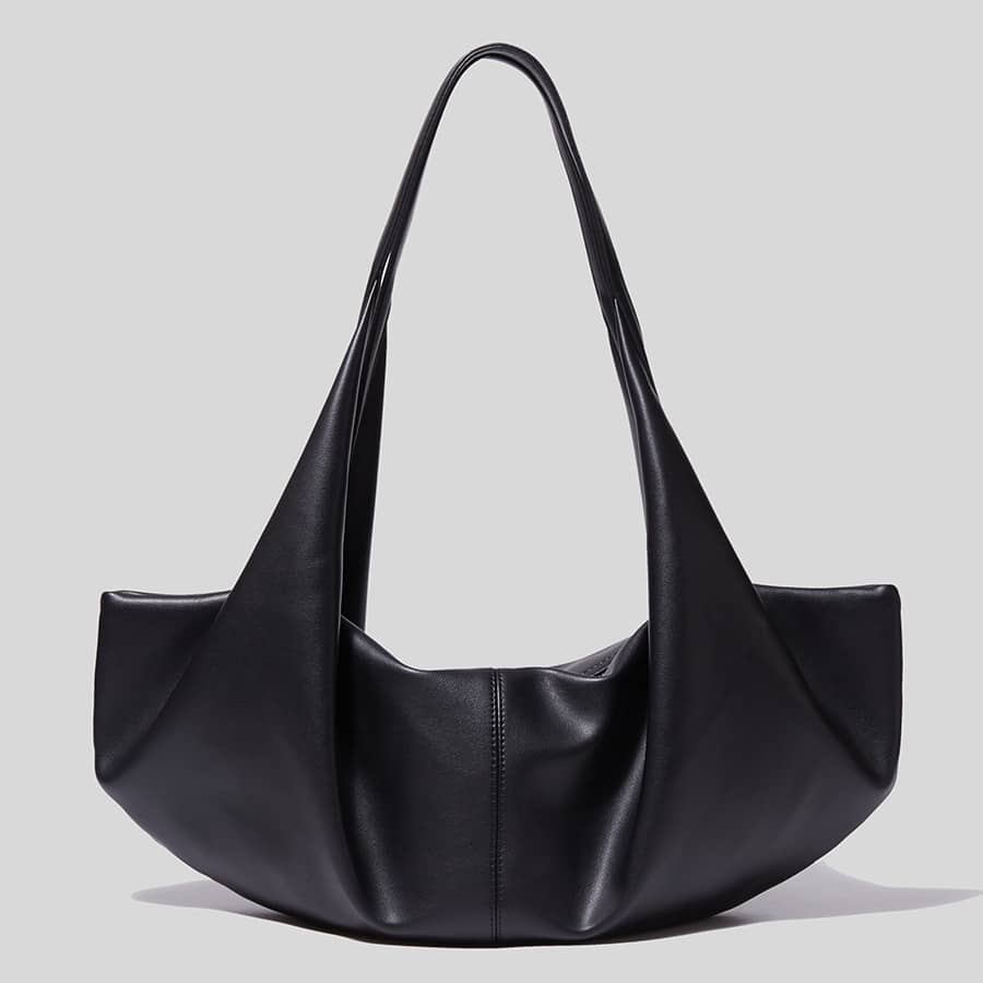 Contrasting PU Tote Bag