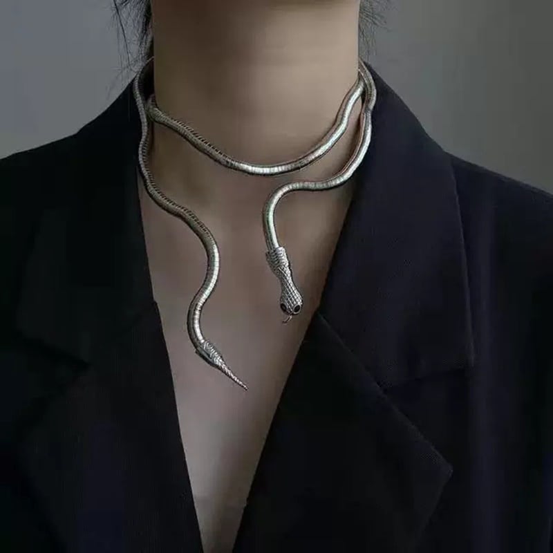 Statement Wrapped Snake Necklace