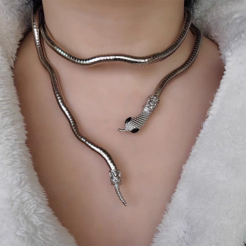 Statement Wrapped Snake Necklace