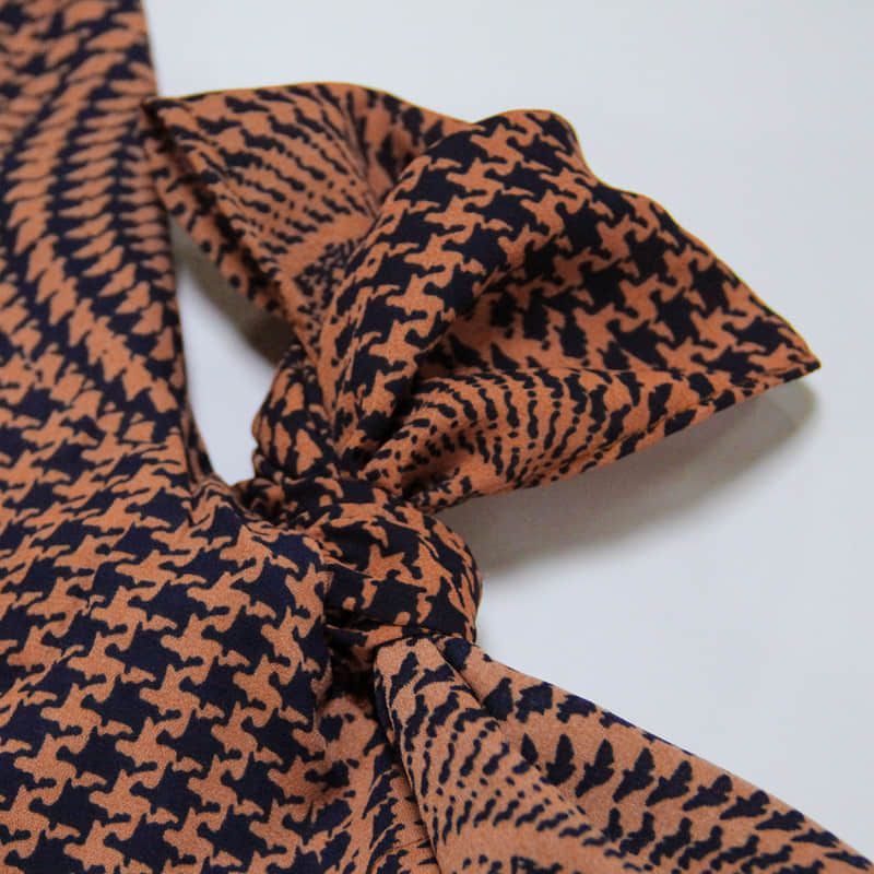 Printed chiffon blouse, retro bow lace small sling | IFAUN