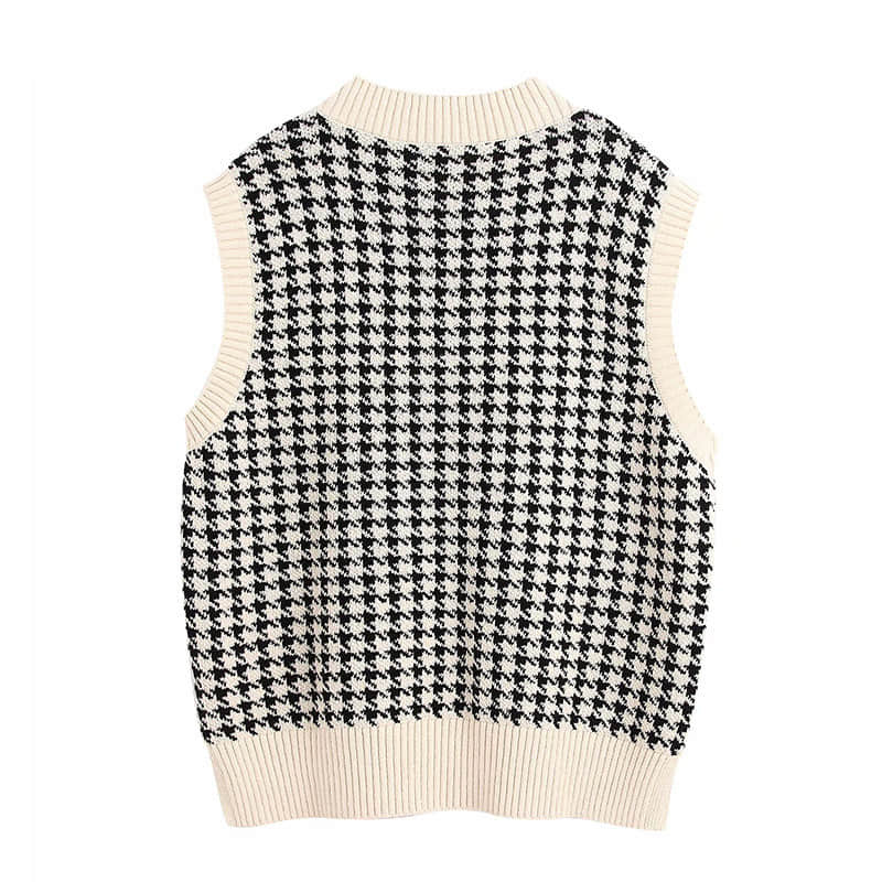 Knit sweater loose sweater vest | IFAUN