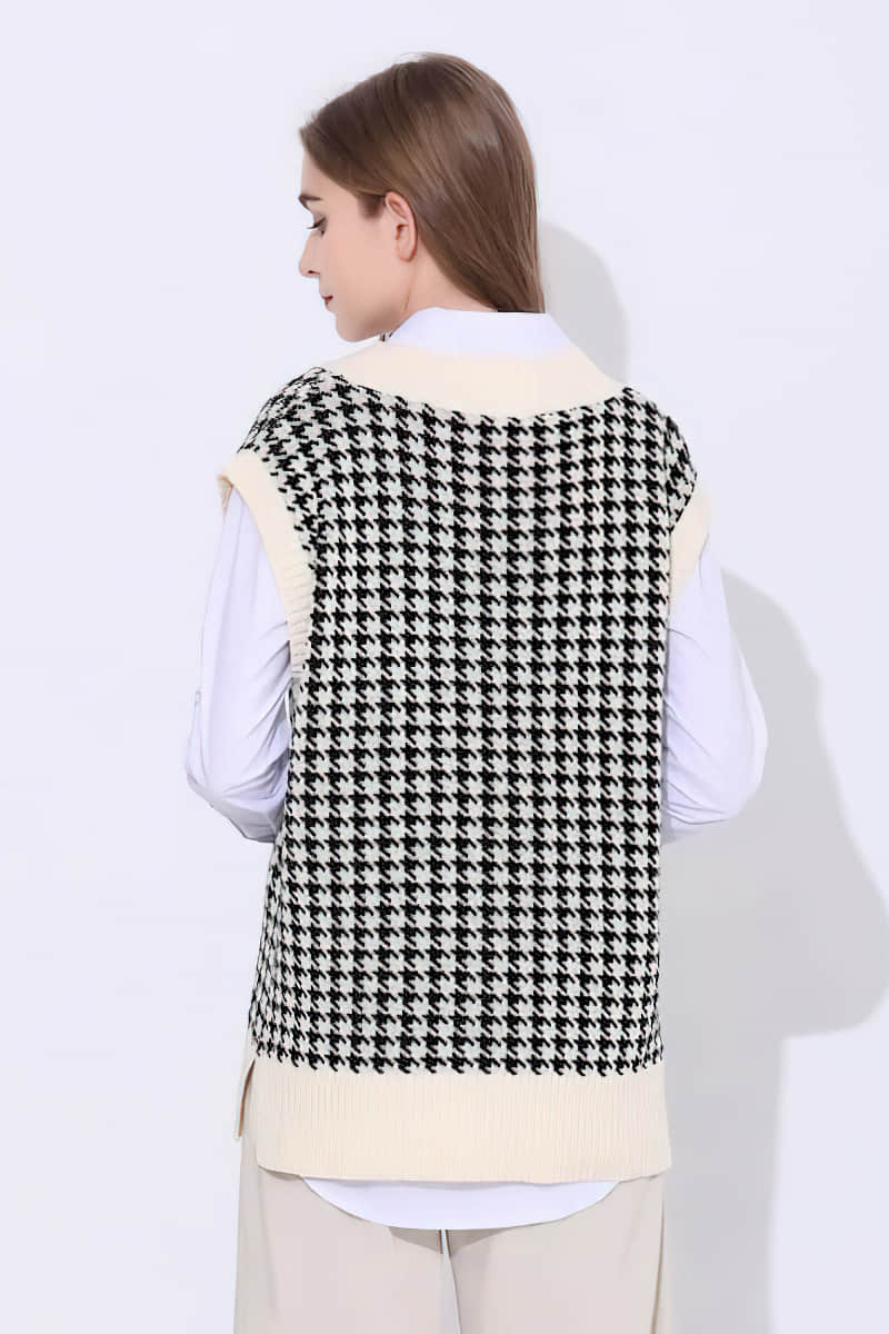 Knit sweater loose sweater vest | IFAUN