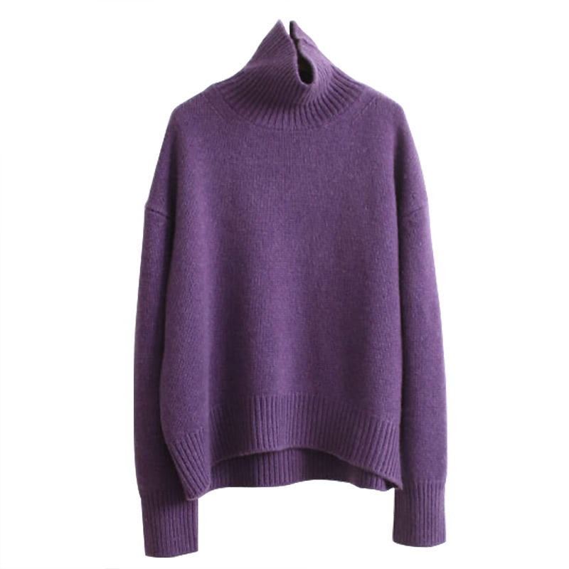 Thick Loose Slouchy Wool Turtleneck Sweater