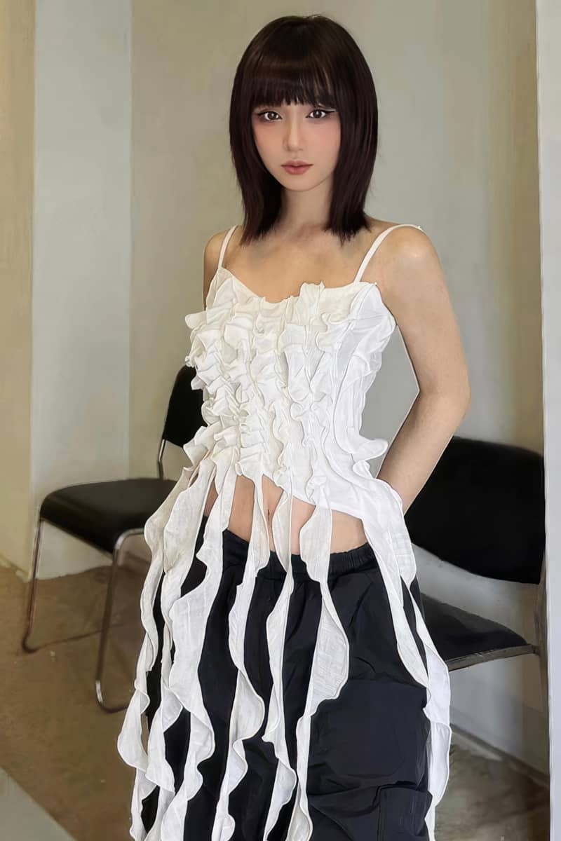 Ruffled Fringed Camisole