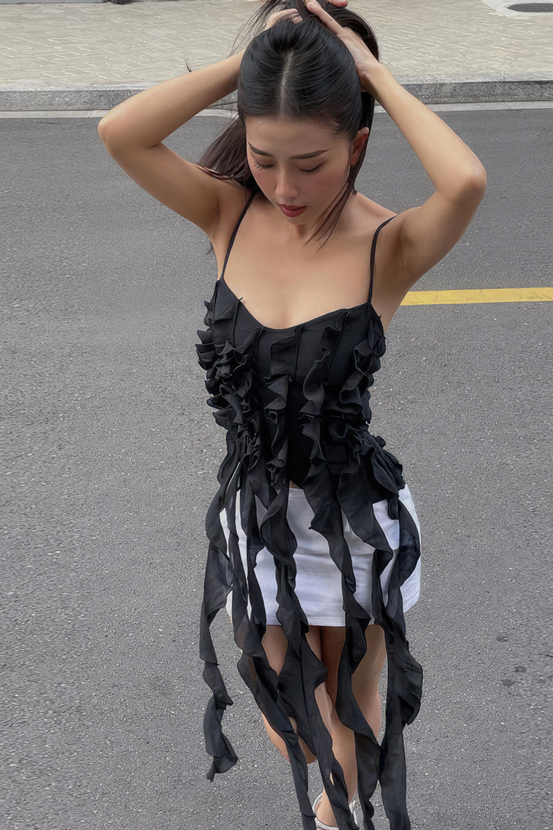 Ruffled Fringed Camisole