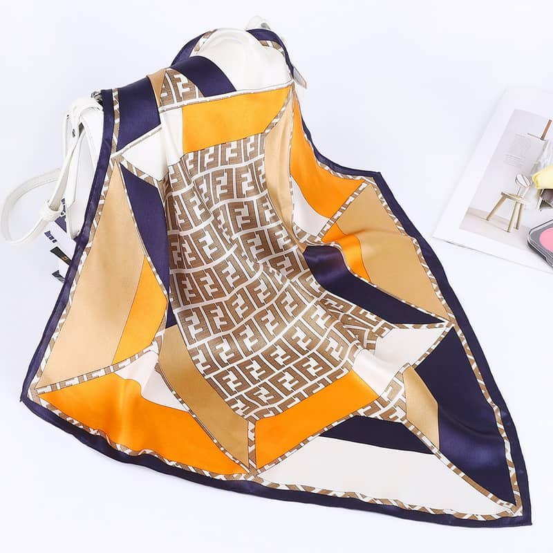 Letter printing Women's silk scarf - 53cm