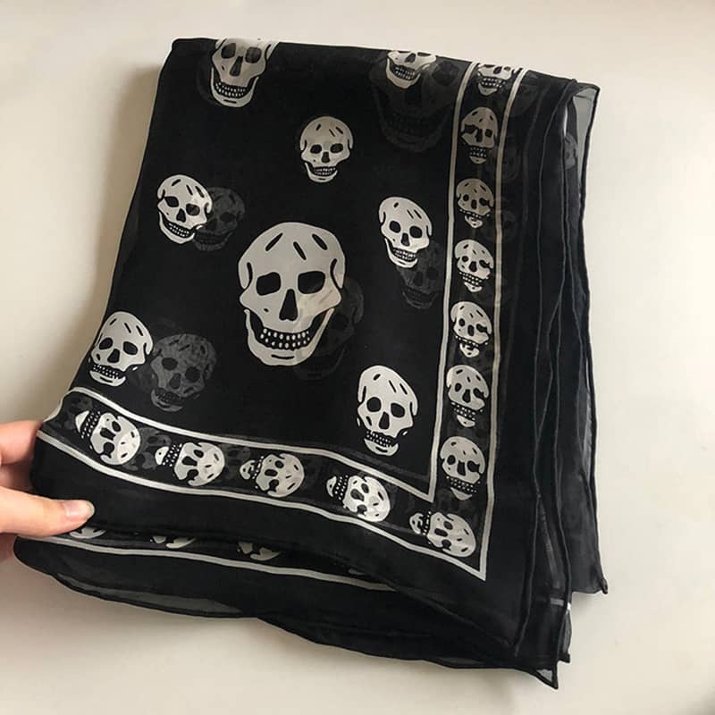 Classic skull silk big square scarf - 135*135cm