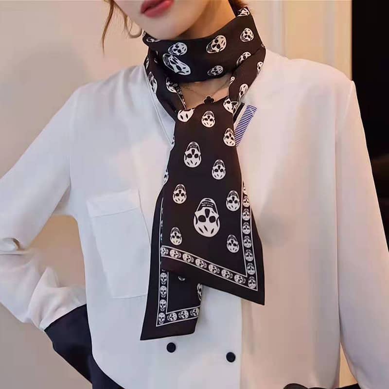 Skull print scarf - 160*20cm