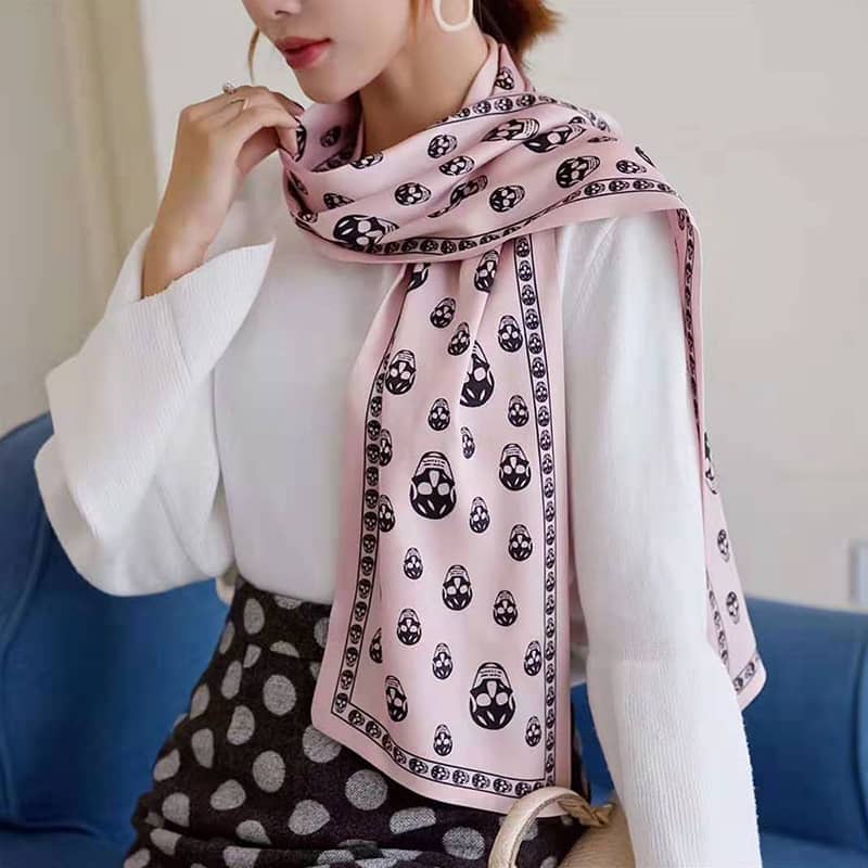 Skull print scarf - 160*20cm