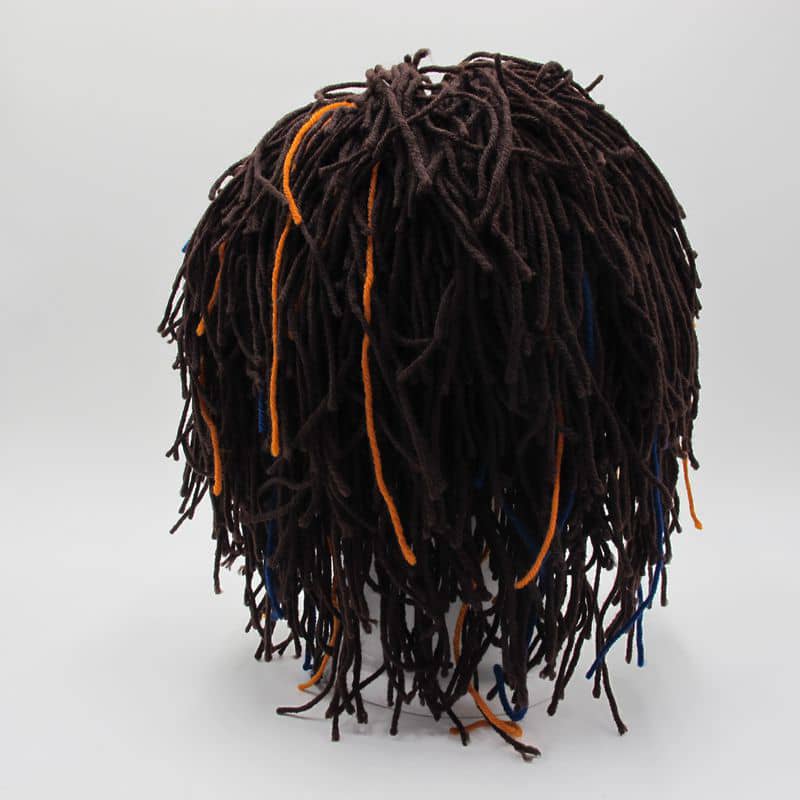 Long Crochet Wig Cap Creative Straw Hat