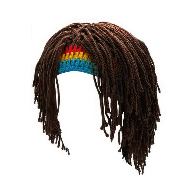 Long Crochet Wig Cap Creative Straw Hat