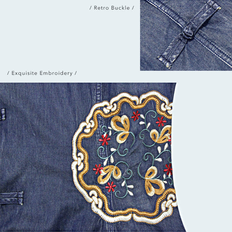 Woman's Spring retro embroidery slim dress | IFAUN