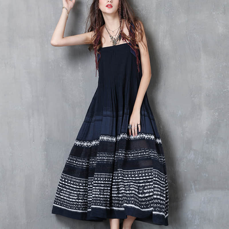 Mid-length suspender skirt Reservation flower fashion dress | IFAUN