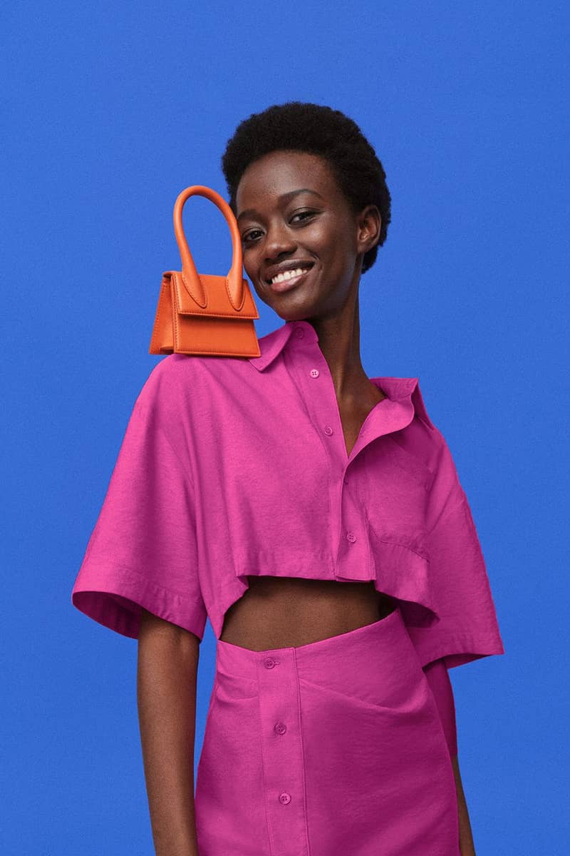 Hot pink short-sleeved shirt and hip skirt dress | IFAUN