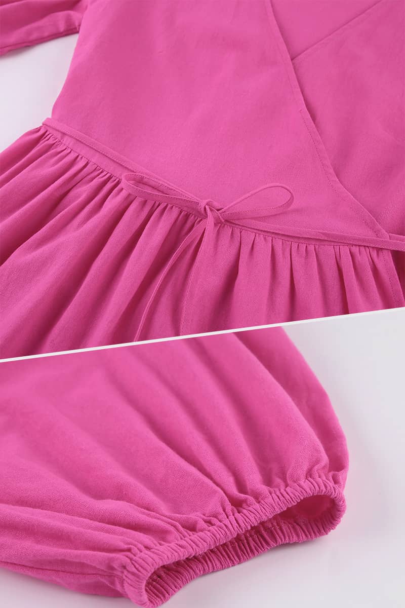 Cotton high waist A-line skirt split dress