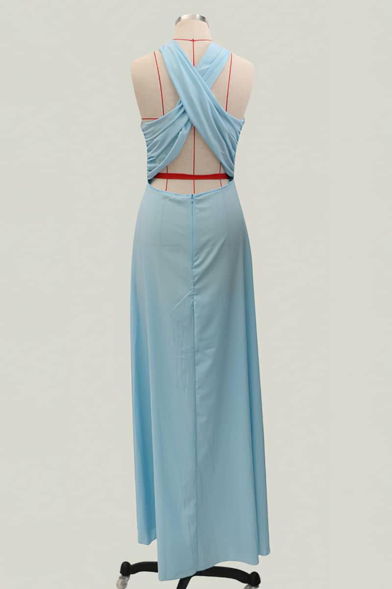 Sleeveless halterneck dress