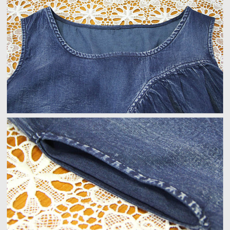 Irregular design plus size denim dress | IFAUN