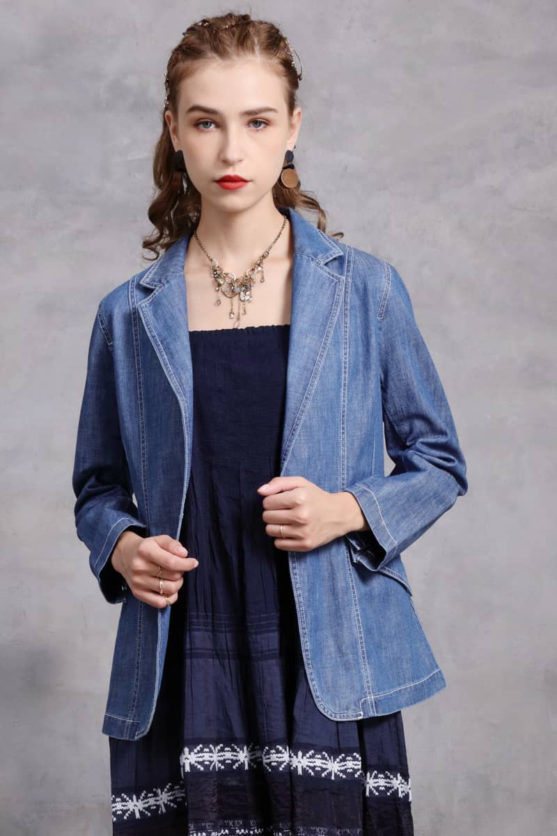 Women's fashion retro cardigan casual small suit jacket XL | IFAUN