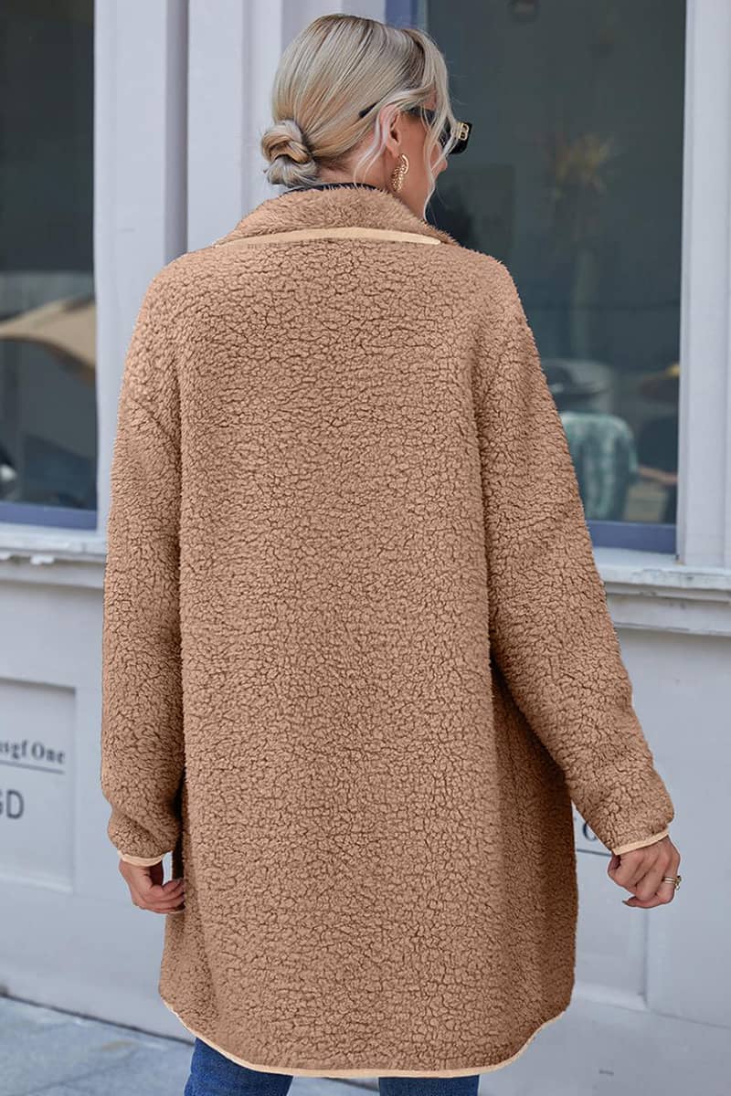 Loose casual big lapel windbreaker double-sided plush coat