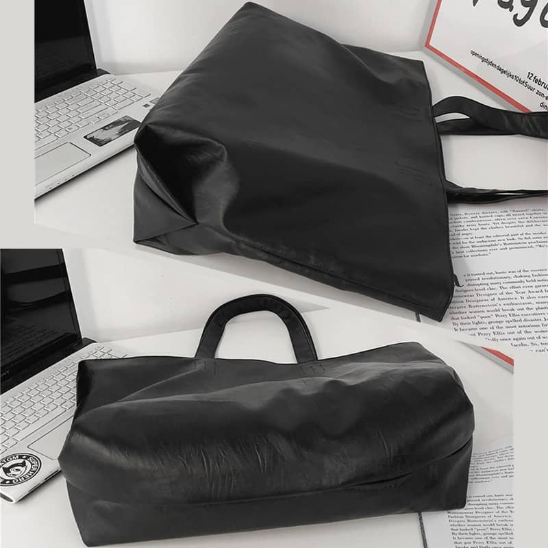 Simple PU Large Capacity Tote Bag