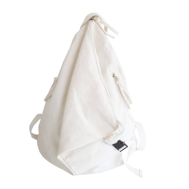 Casual solid color canvas backpack
