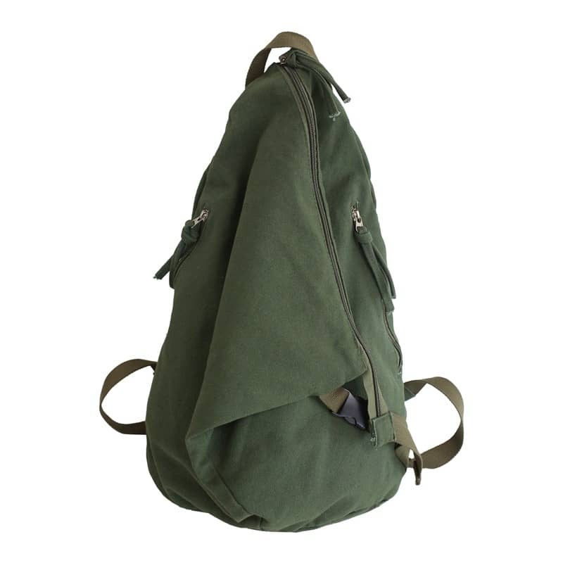 Casual solid color canvas backpack