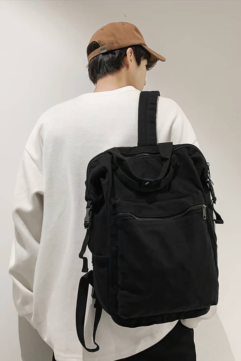 Casual Backpack Large Capacity Washed Canvas Student Backpack