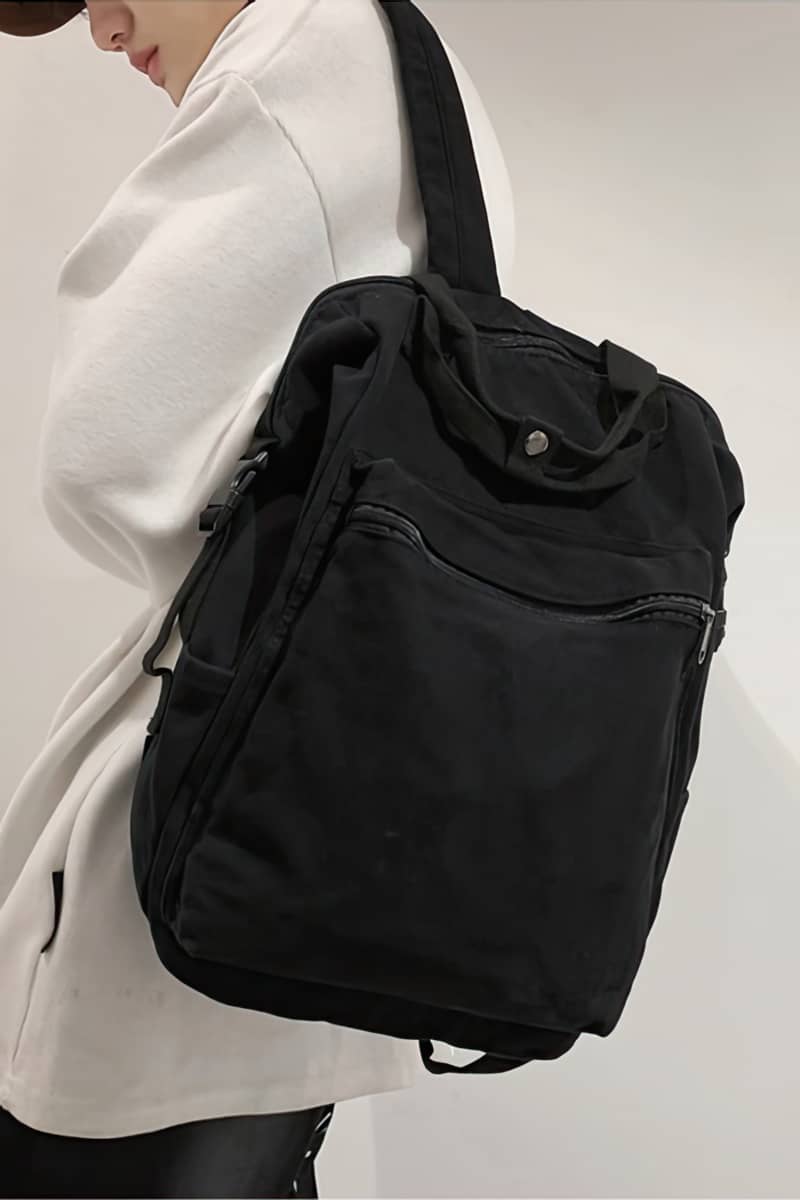 Casual Backpack Large Capacity Washed Canvas Student Backpack