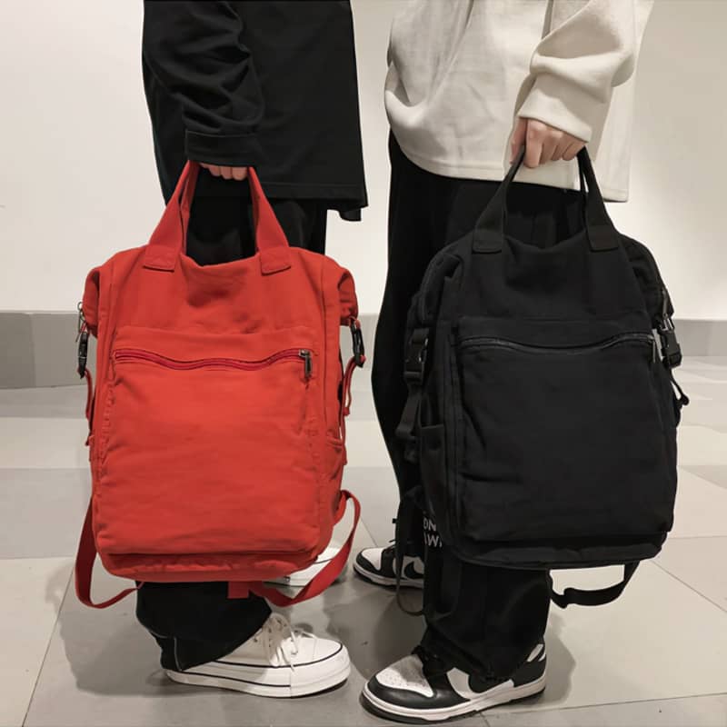 Casual Backpack Large Capacity Washed Canvas Student Backpack