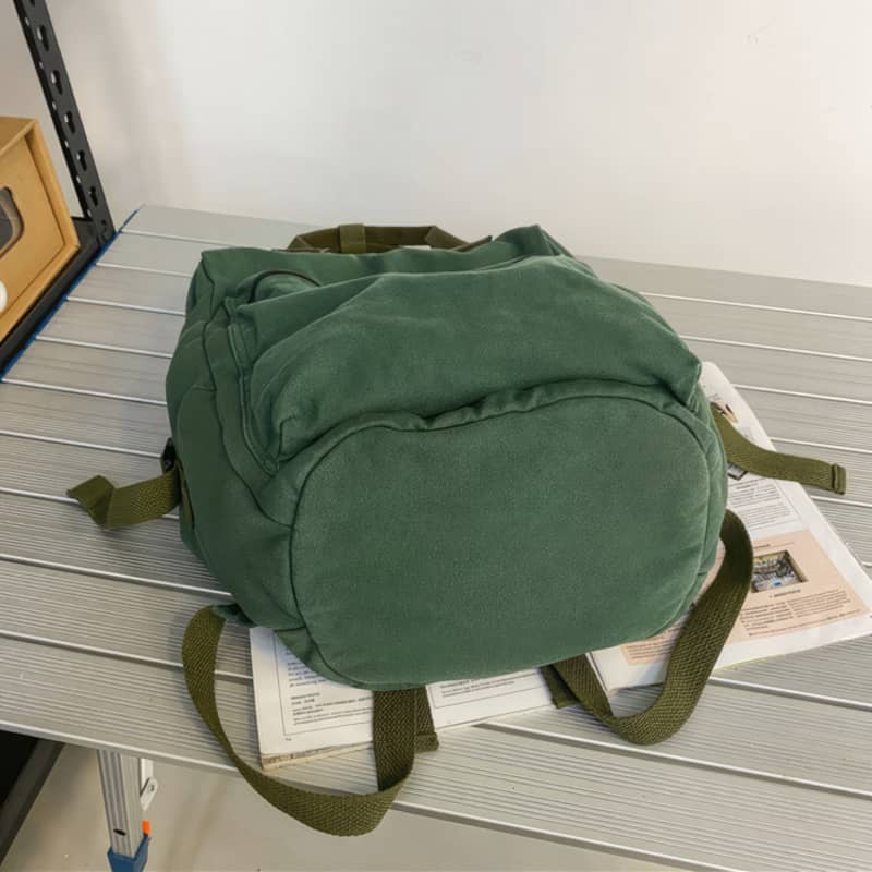 Casual Backpack Large Capacity Washed Canvas Student Backpack