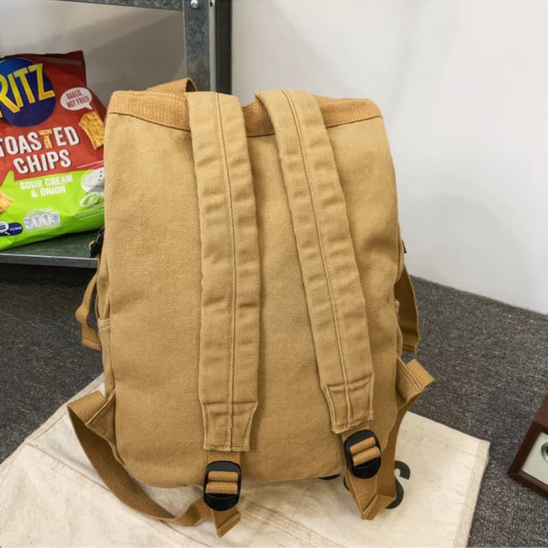 Casual Backpack Large Capacity Washed Canvas Student Backpack
