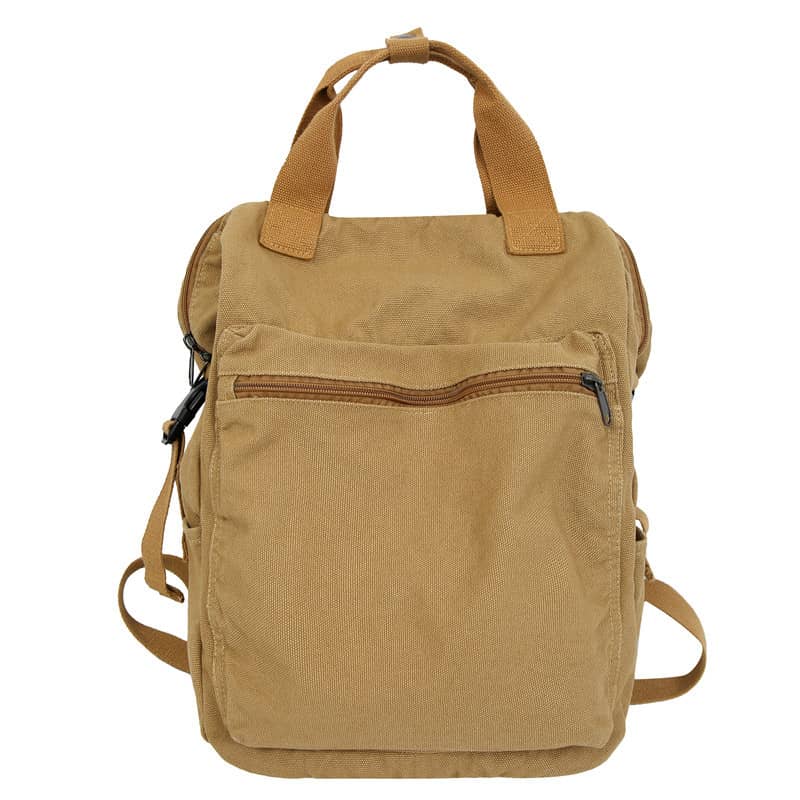 Casual Backpack Large Capacity Washed Canvas Student Backpack