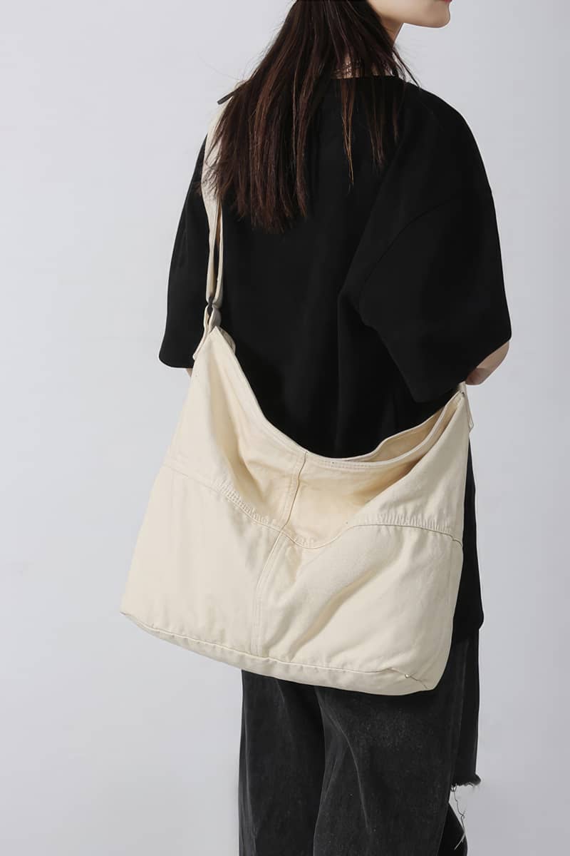 Student crossbody bag large capacity canvas bag