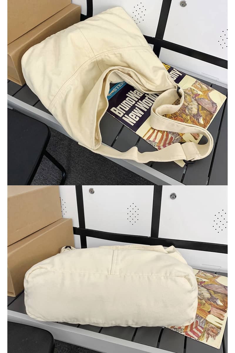 Student crossbody bag large capacity canvas bag