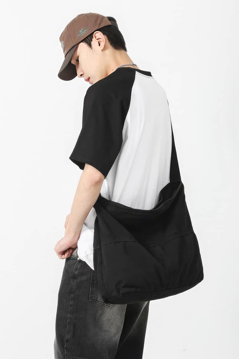 Student crossbody bag large capacity canvas bag
