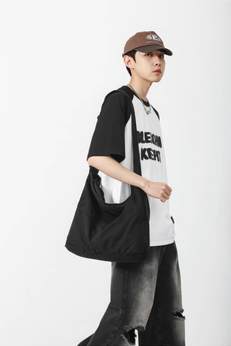 Student crossbody bag large capacity canvas bag