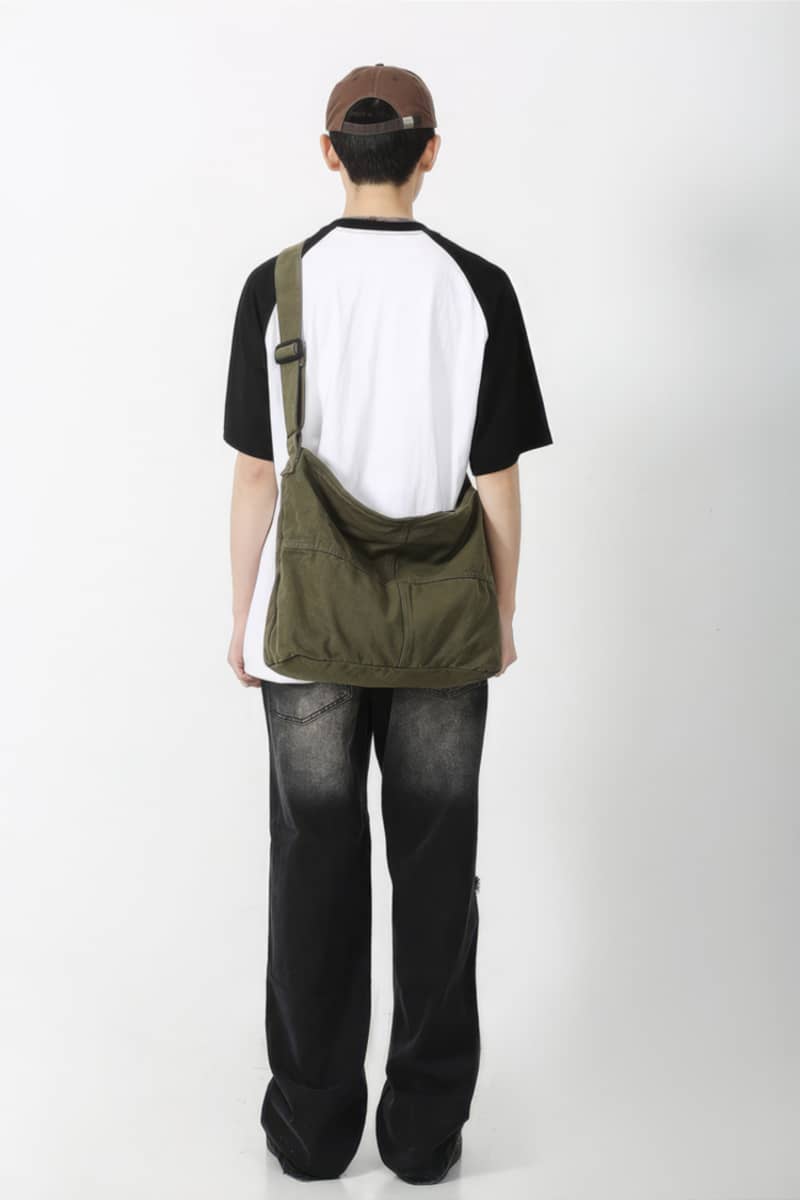 Student crossbody bag large capacity canvas bag