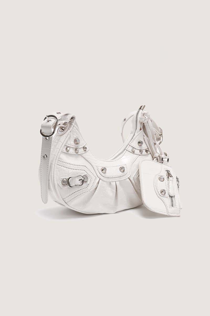 PU underarm bag crescent shoulder bag