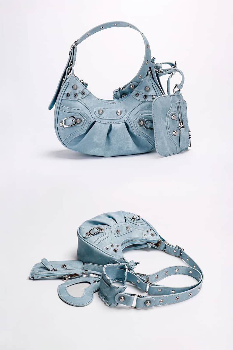 PU underarm bag crescent shoulder bag