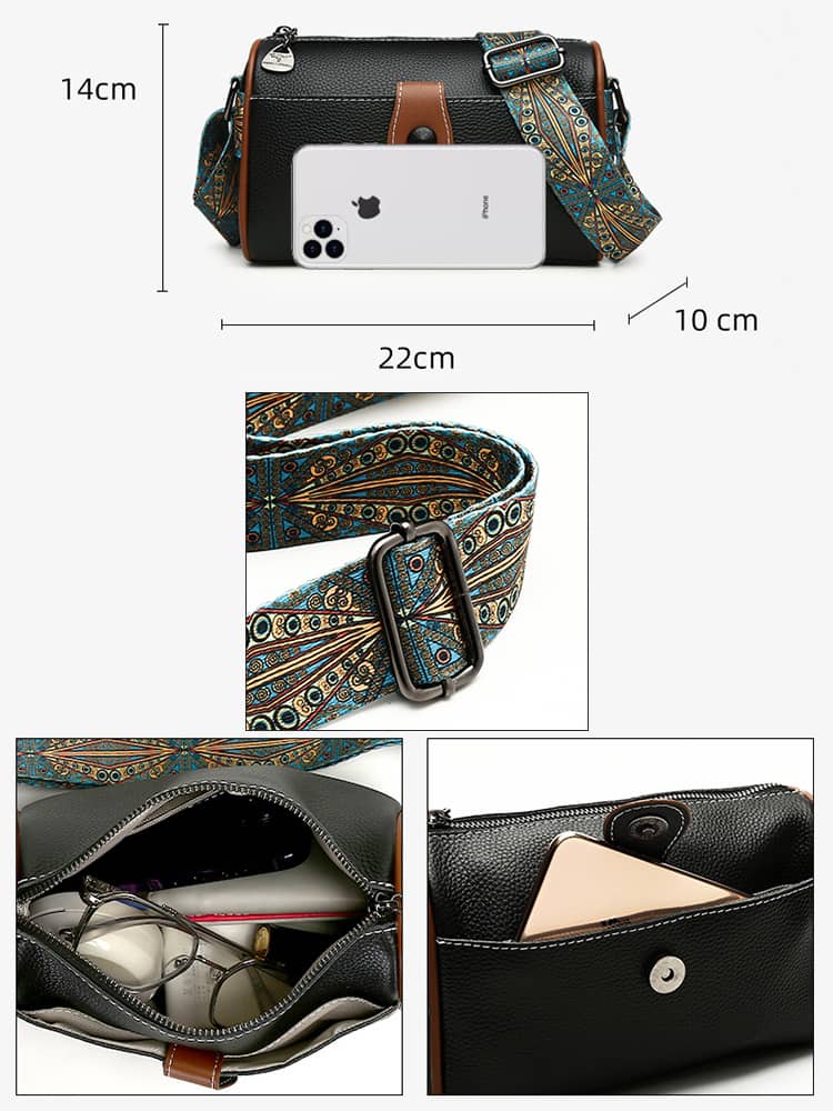 Colorful shoulder strap PU bag
