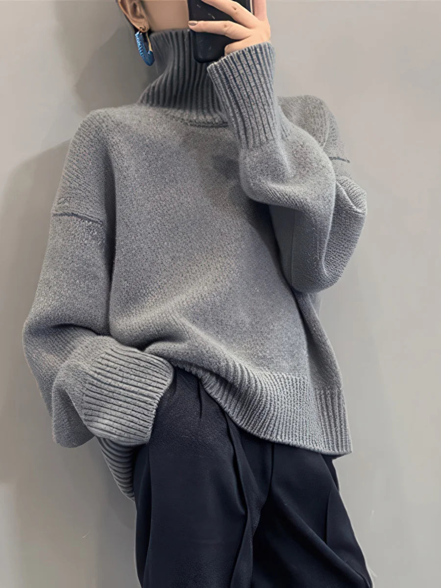 Relaxed Fit Turtleneck Sweater for Women – Cozy & Stylish Comfort main image 1